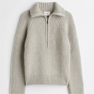 Grey Ribbed Sweater